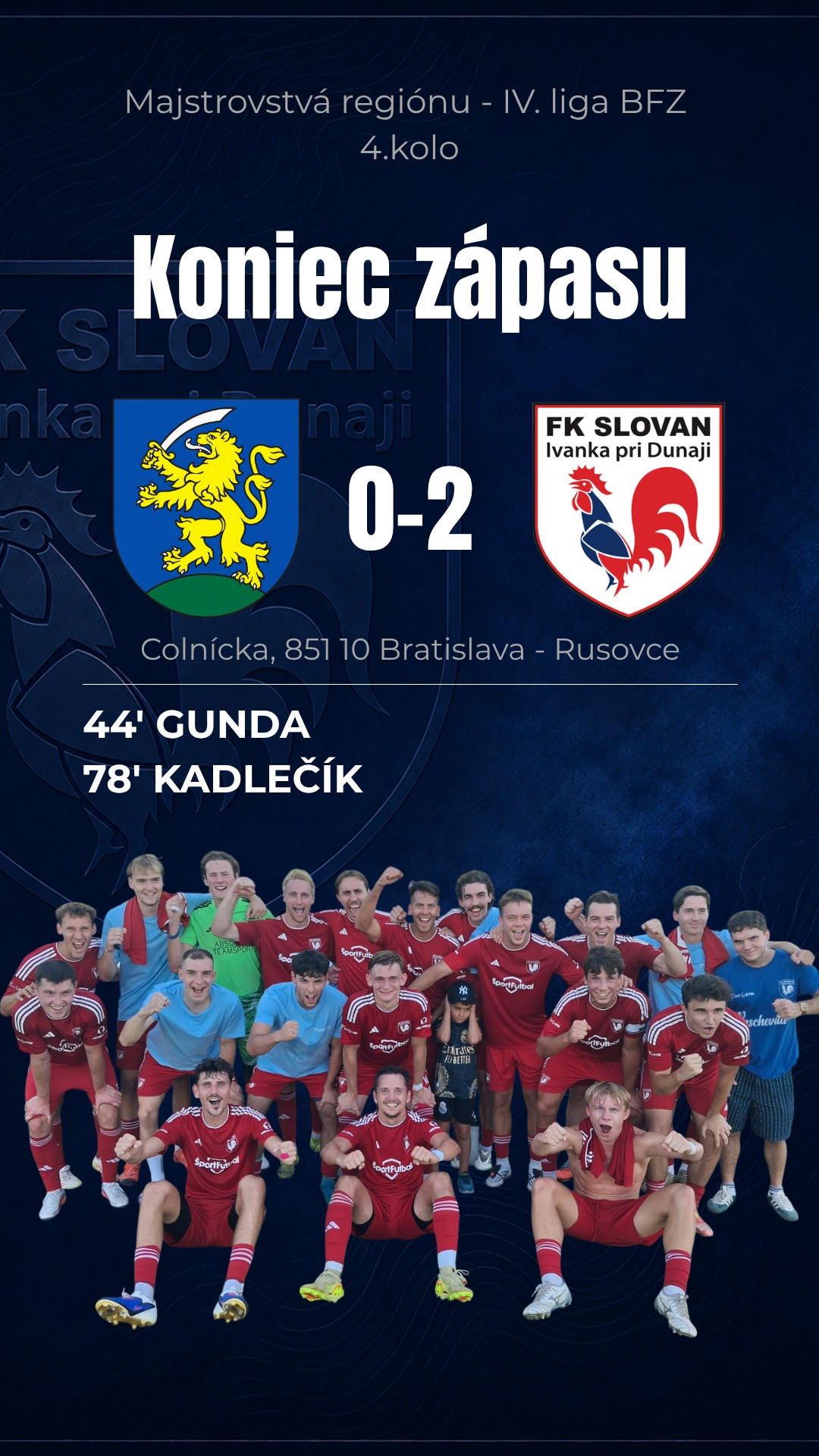 Výhra na pôde MFK Rusovce 0:2